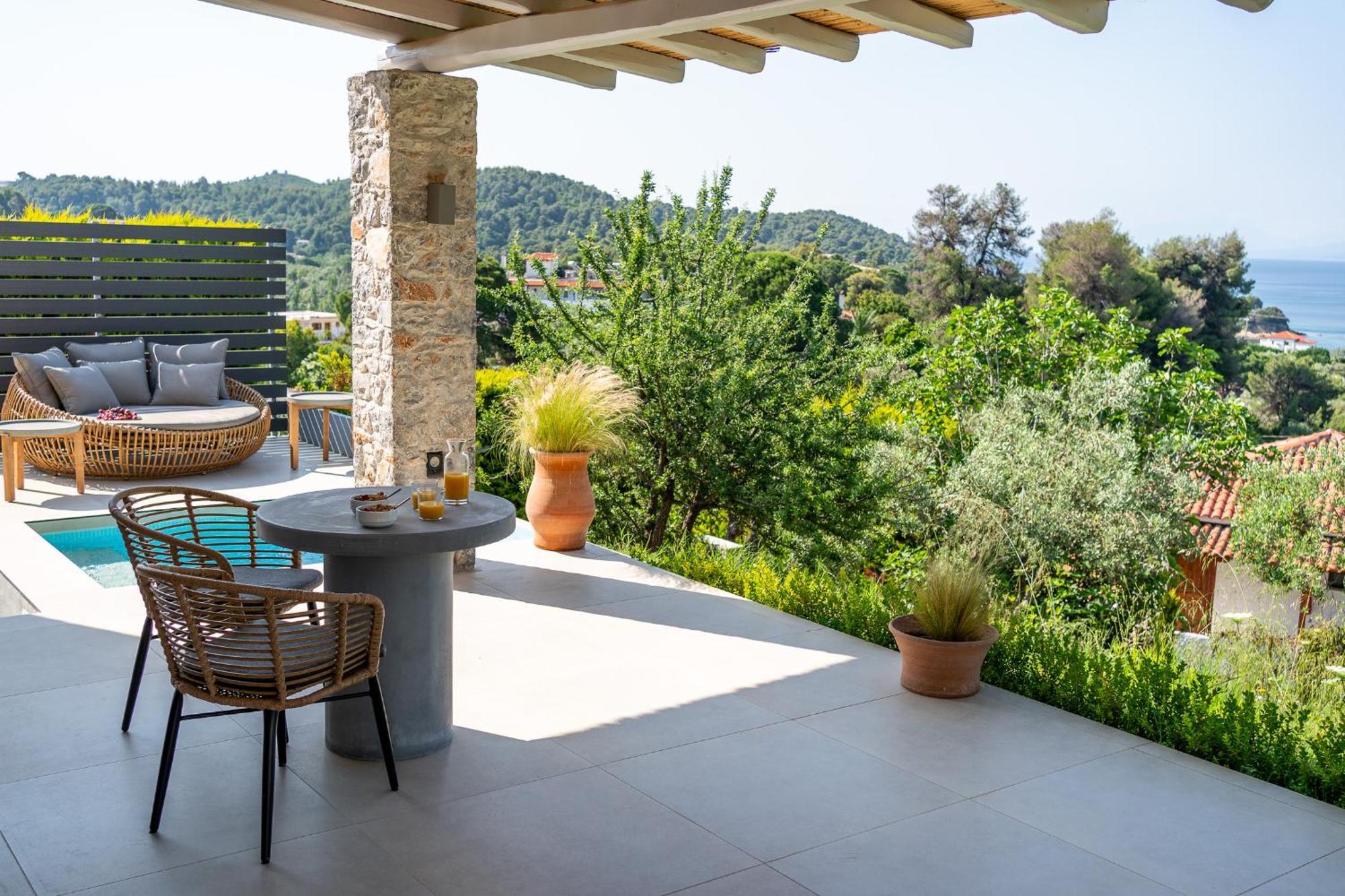 Stone Build Suite With Private Pool Kolios Exteriér fotografie